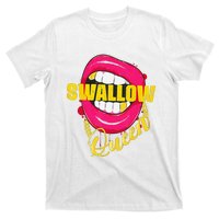 Swallow Queen Lips Golden Necklace Naughty Queen T-Shirt