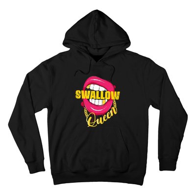 Swallow Queen Lips Golden Necklace Naughty Queen Hoodie