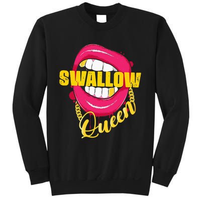 Swallow Queen Lips Golden Necklace Naughty Queen Sweatshirt