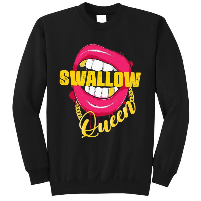 Swallow Queen Lips Golden Necklace Naughty Queen Sweatshirt