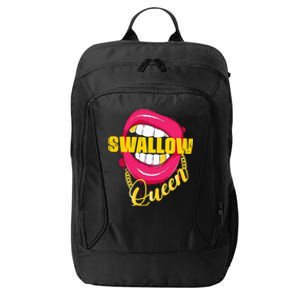 Swallow Queen Lips Golden Necklace Naughty Queen City Backpack