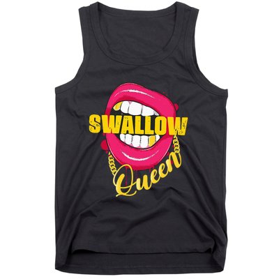 Swallow Queen Lips Golden Necklace Naughty Queen Tank Top