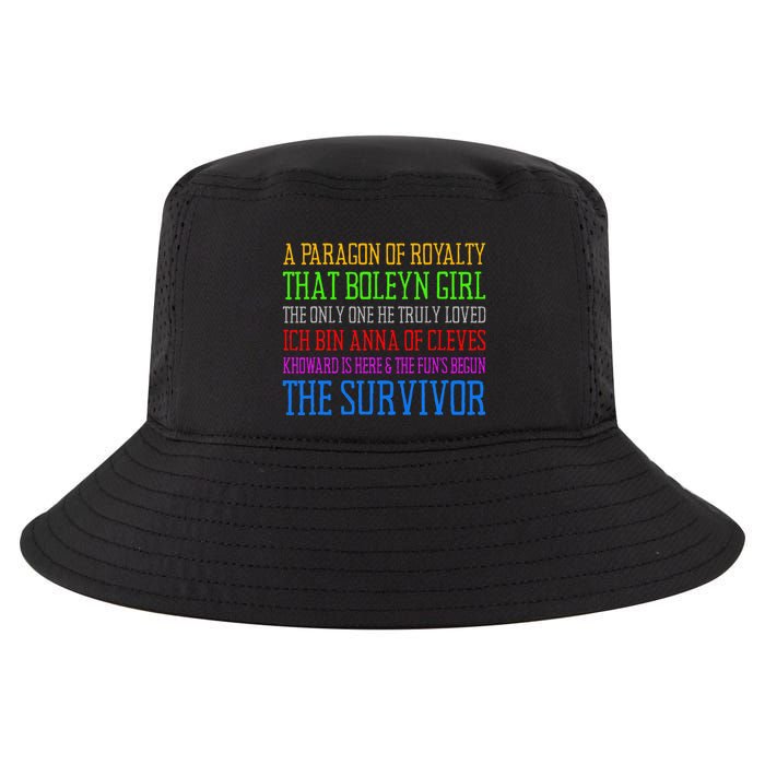 Six Queens Lyrics Six The Musical Cool Comfort Performance Bucket Hat