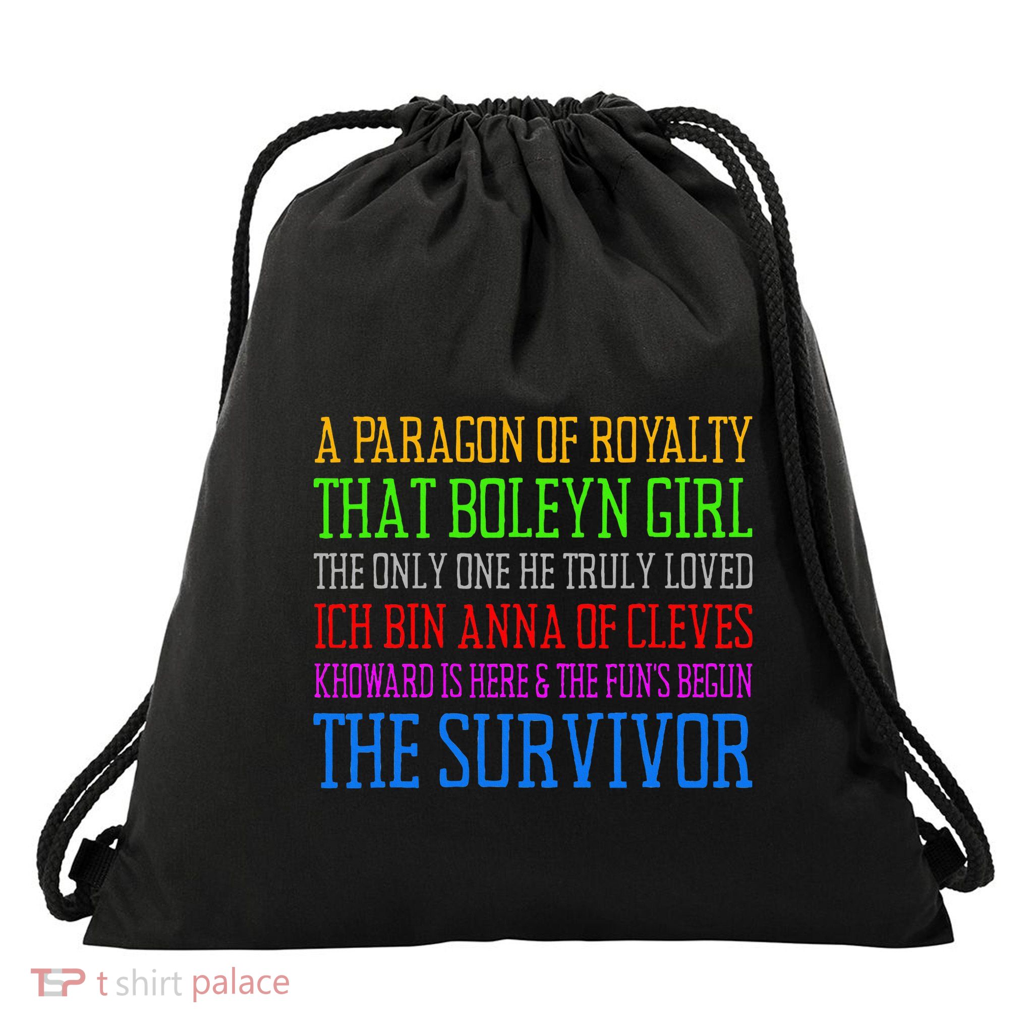 Six Queens Lyrics Six The Musical Drawstring Bag