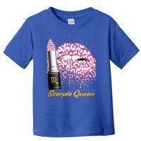 Scorpio Queen Leopard Lips Scorpio Bday Gift Toddler T-Shirt