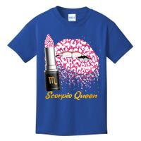 Scorpio Queen Leopard Lips Scorpio Bday Gift Kids T-Shirt