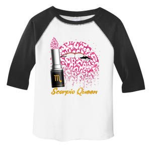 Scorpio Queen Leopard Lips Scorpio Bday Gift Toddler Fine Jersey T-Shirt