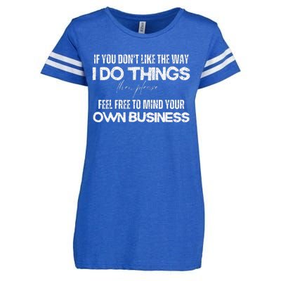 Sarcastic Quotes Minding Your Own Business Enza Ladies Jersey Football T-Shirt