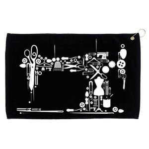 Sewing Quilting Machine Quilters Gift For Sewing Lover Grommeted Golf Towel