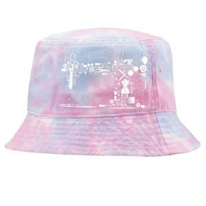 Sewing Quilting Machine Quilters For Sewing Lover Tie-Dyed Bucket Hat