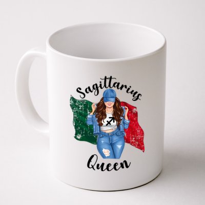 Sagittarius Queen Mexican Queen Mexico Flag Zodiac Great Gift Coffee Mug