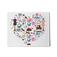 Sewing Quilting Machine Quilters Gift For Sewing Lover Heart Mousepad