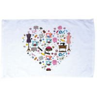 Sewing Quilting Machine Quilters Gift For Sewing Lover Heart Microfiber Hand Towel