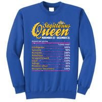 Sagittarius Queen Nutrition Facts Label Zodiac Sign Birthday Cool Gift Sweatshirt