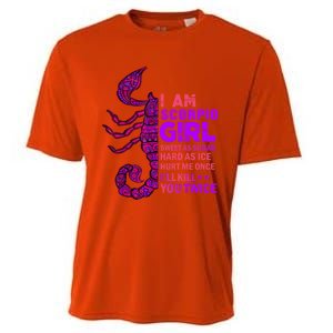 Scorpio Queen October November Scorpion Birthday Zodiac Cool Gift Cooling Performance Crew T-Shirt