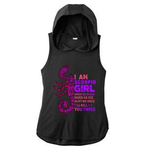 Scorpio Queen October November Scorpion Birthday Zodiac Cool Gift Ladies PosiCharge Tri-Blend Wicking Draft Hoodie Tank