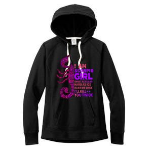 Scorpio Queen October November Scorpion Birthday Zodiac Cool Gift Women's Fleece Hoodie