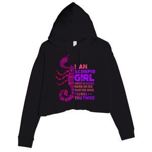 Scorpio Queen October November Scorpion Birthday Zodiac Cool Gift Crop Fleece Hoodie