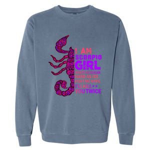 Scorpio Queen October November Scorpion Birthday Zodiac Cool Gift Garment-Dyed Sweatshirt