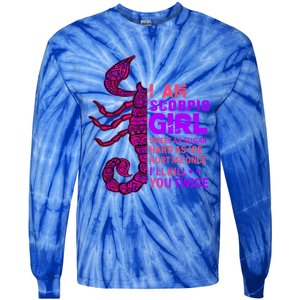 Scorpio Queen October November Scorpion Birthday Zodiac Cool Gift Tie-Dye Long Sleeve Shirt