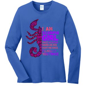 Scorpio Queen October November Scorpion Birthday Zodiac Cool Gift Ladies Long Sleeve Shirt