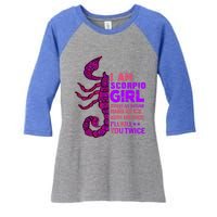 Scorpio Queen October November Scorpion Birthday Zodiac Cool Gift Women's Tri-Blend 3/4-Sleeve Raglan Shirt