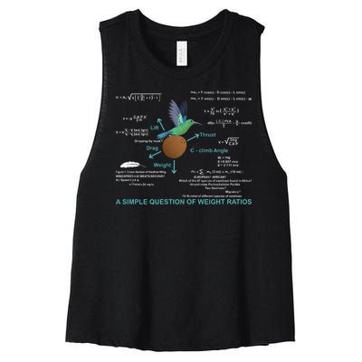 Simple Question Of Weight Ratios Women's Racerback Cropped Tank