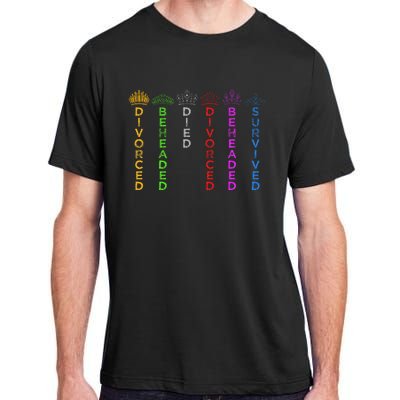 Six Queens Of Henry Viii Crowns And Fates Adult ChromaSoft Performance T-Shirt