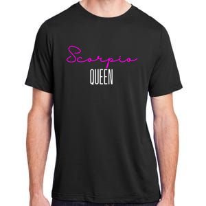 Scorpio Queen Pink Writing / Funny Zodiac Scorpio Horoscope Gift Adult ChromaSoft Performance T-Shirt