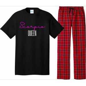 Scorpio Queen Pink Writing / Funny Zodiac Scorpio Horoscope Gift Pajama Set