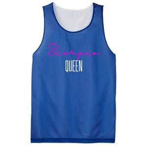 Scorpio Queen Pink Writing / Funny Zodiac Scorpio Horoscope Gift Mesh Reversible Basketball Jersey Tank