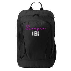 Scorpio Queen Pink Writing / Funny Zodiac Scorpio Horoscope Meaningful Gift City Backpack