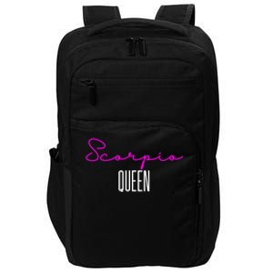 Scorpio Queen Pink Writing / Funny Zodiac Scorpio Horoscope Meaningful Gift Impact Tech Backpack