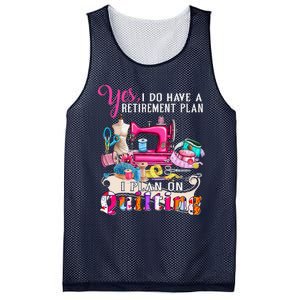 Sewing Quilting Retirement Plan Quilt Sayings Sewer Quilters Mesh Reversible Basketball Jersey Tank