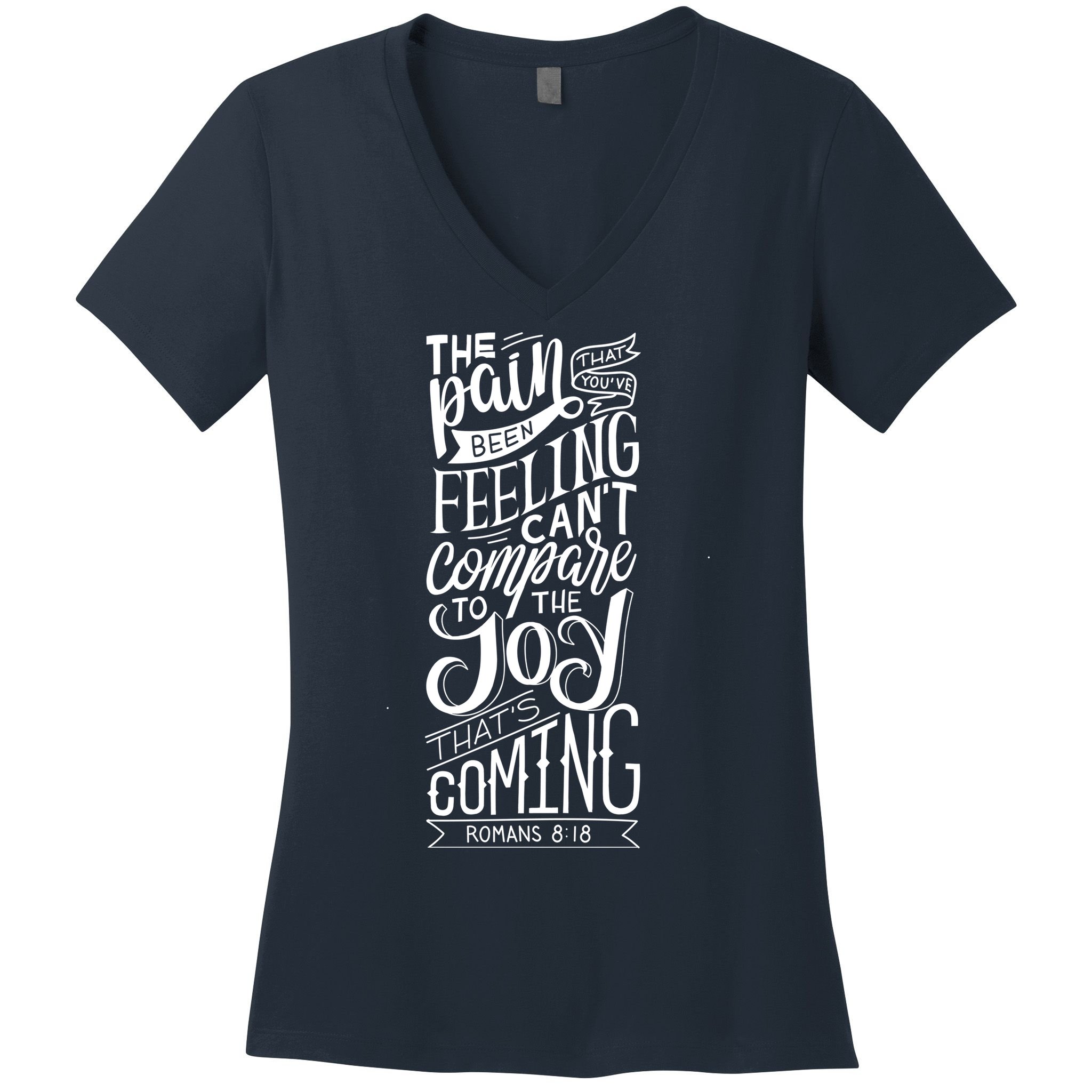 Scripture Quote Romans 8:18 Women's V-Neck T-Shirt