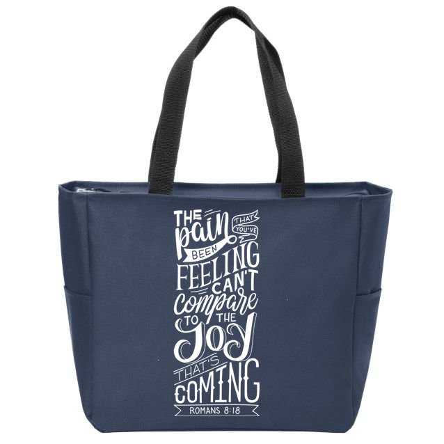 Scripture Quote Romans 8:18 Zip Tote Bag