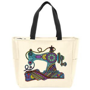 Sewing Quilting Sewing Machine Zip Tote Bag