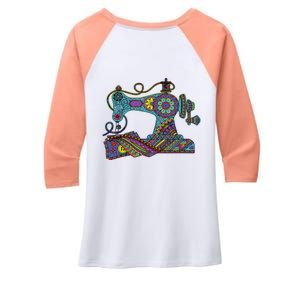 Sewing Quilting Sewing Machine Women's Tri-Blend 3/4-Sleeve Raglan Shirt