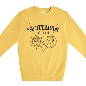 Sagittarius Queen / Sun And Moon Sagittarius Birthday Great Gift Premium Crewneck Sweatshirt