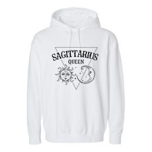 Sagittarius Queen / Sun And Moon Sagittarius Birthday Great Gift Garment-Dyed Fleece Hoodie