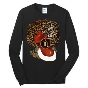 Scorpio Queen Sweet As Candy Birthday Gift For Black Wo Tall Long Sleeve T-Shirt