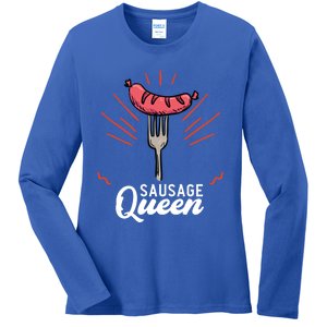 Sausage Queen Sausage Gift Ladies Long Sleeve Shirt