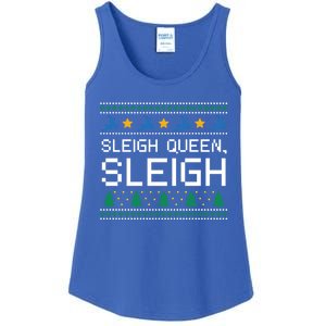 Sleigh Queen Sleigh Christmas Inspirational Xmas Cute Gift Ladies Essential Tank