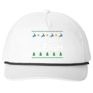 Sleigh Queen Sleigh Christmas Inspirational Xmas Cute Gift Snapback Five-Panel Rope Hat