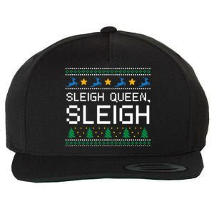 Sleigh Queen Sleigh Christmas Inspirational Xmas Cute Gift Wool Snapback Cap