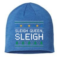 Sleigh Queen Sleigh Christmas Inspirational Xmas Cute Gift Sustainable Beanie