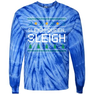 Sleigh Queen Sleigh Christmas Inspirational Xmas Cute Gift Tie-Dye Long Sleeve Shirt