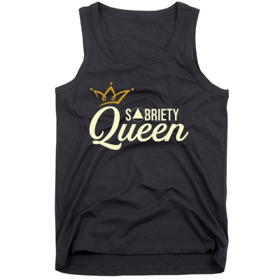 Sobriety Queen Sober Anniversary Recovery Abstinence Na Aa Tank Top