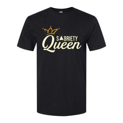 Sobriety Queen Sober Anniversary Recovery Abstinence Na Aa Softstyle CVC T-Shirt