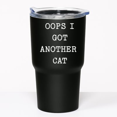 Sarcastic Quote Saying Gift Oops I Got Another Cat Mom Tumbler